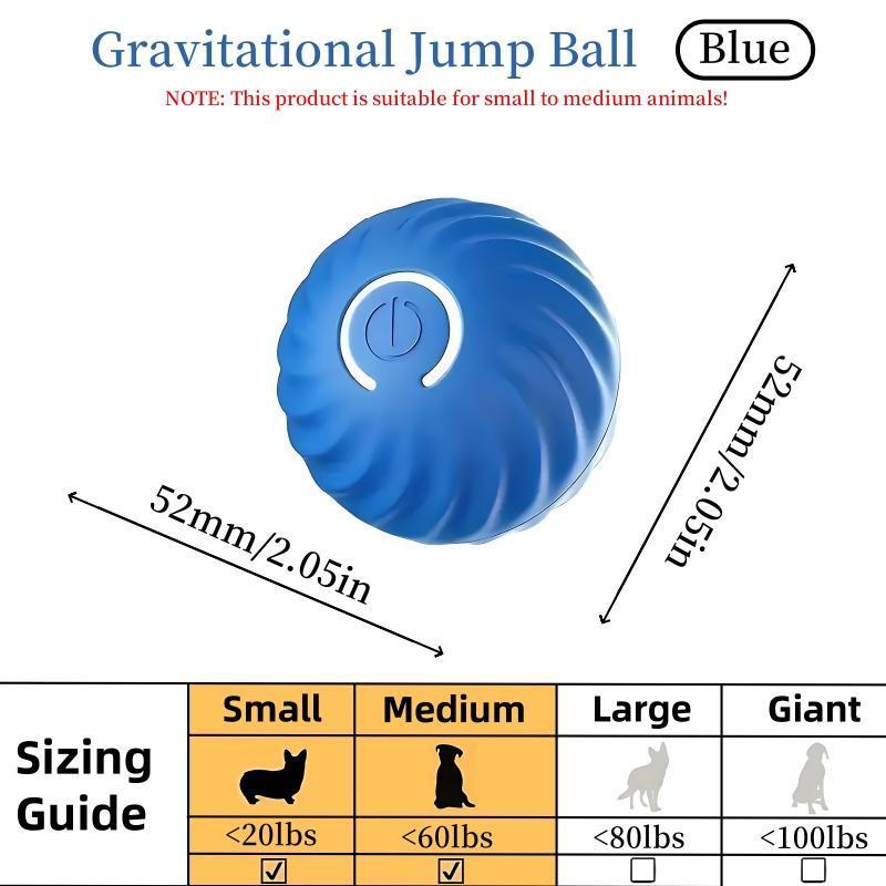 US Local Blue And Orange Pet Bouncing Ball Fun Pet Bouncing Ball For Cats And Dogs