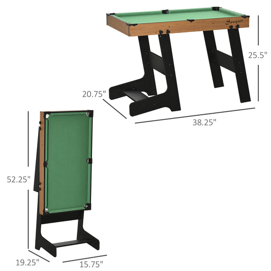 US Local 55" Portable Folding Billiards Table Game Pool Table for Whole Family Number Use With Cues
