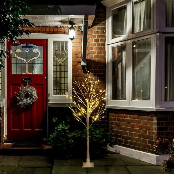 US Local 4FT Snowflake Christmas Tree With 48 LED Lamp Artificial Snowflake Pine Tree Home Decoration For Holiday