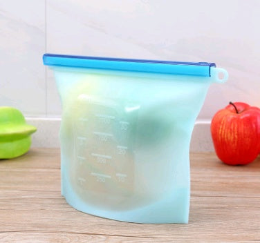 US Local Silicone fresh-keeping bag vacuum sealed bag food  storage bag refrigerator food fruit storage bag