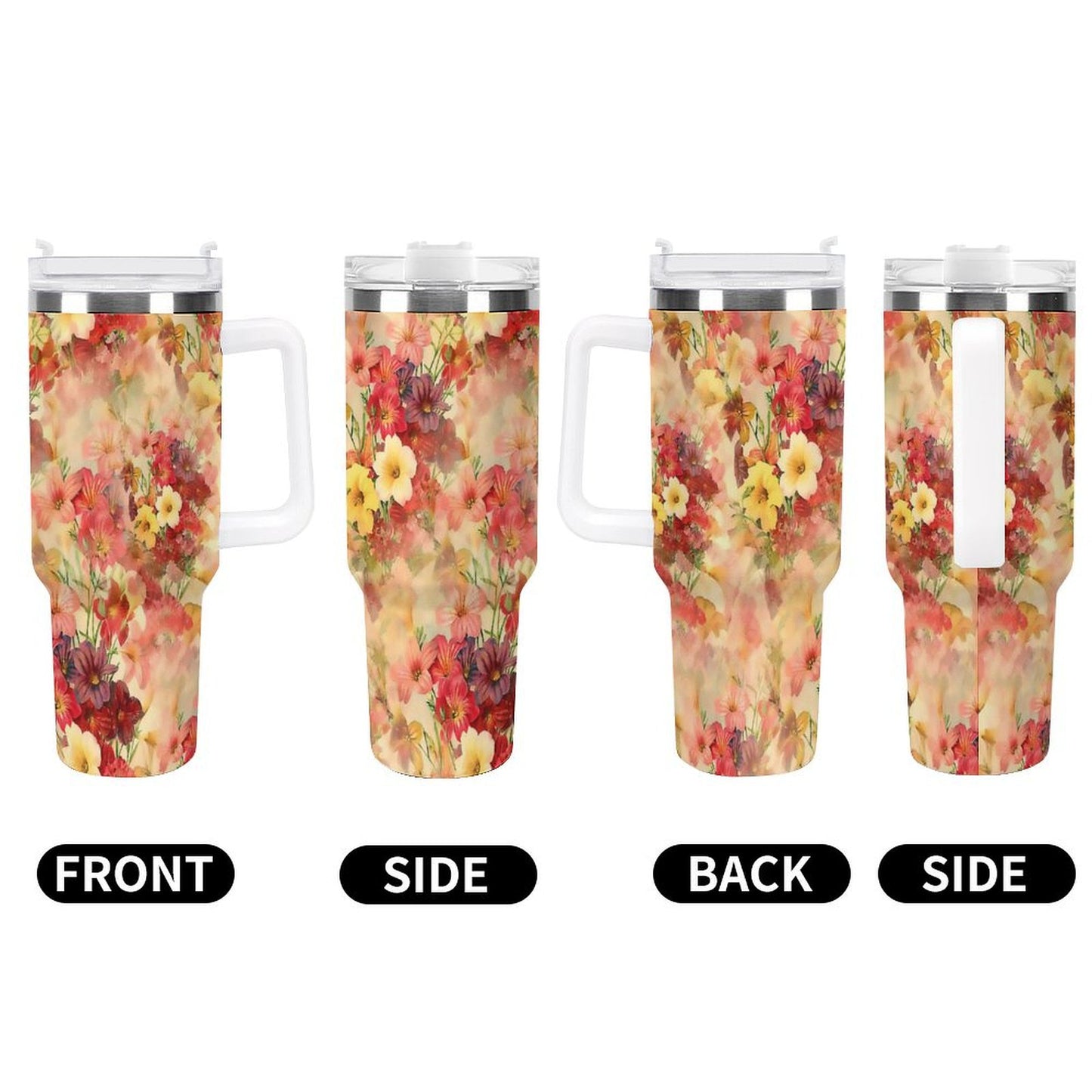 PHDT00221 POD US Local Tumbler 40 oz Large Capacity Car Cup  Floral