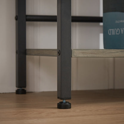 US Local Triple Wide 5-Shelf Industrial Retro Bookshelves For Home & Office