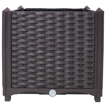 US Local Deep Raised Garden Bed Plastic Planter Boxes For Vegetables Flowers Herbs And Succulents,Self-Watering Planter Box Raised Bed To Grow Flowers, Herbs & Vegetables, 15.7 L X 15.7 D X 14.7 H