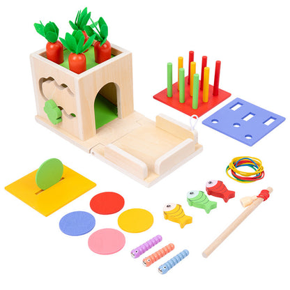 Multifunctional Stick Pulling Radishes Building Blocks For Infant Color Matching Intelligence Box Toy