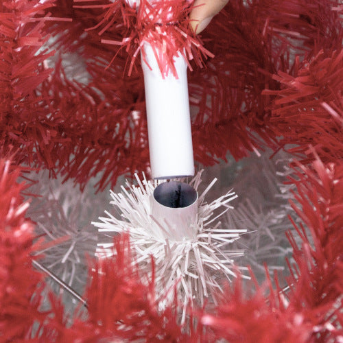 US Local 6FT Hinged Fir Artificial Fir Bent Top Christmas Tree, Xmas Tree Bendable Santa Hat Style Christmas Tree Holiday Decoration,1250 Branch Tips, 300 LED Lights X-mas