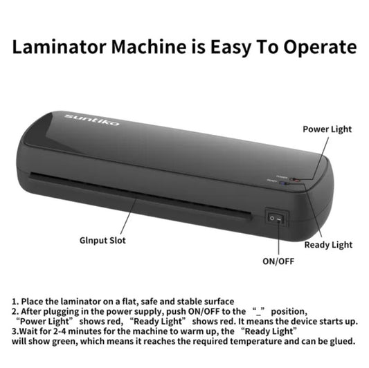 US Local Versatile Laminator Machine,It Has Quick Warm Up, Fast Laminating Documentation And Photos, Increases Their Long Term Color Preservation. Suitable For Family, Office And School A4 A5 A6 Size