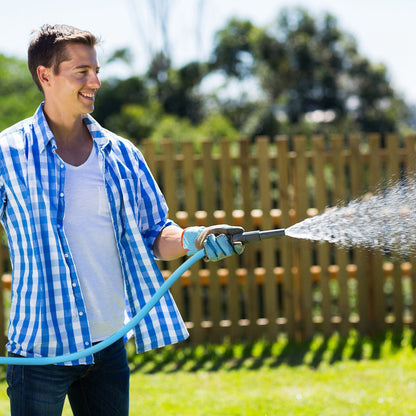 US Local 25FT-50FT Options -- 1Pc Non-Expanding Flexible Garden Hose Heavy Duty PVC Water Hose Leak-Resistant Kink-Free All-weather Burst 500PSI