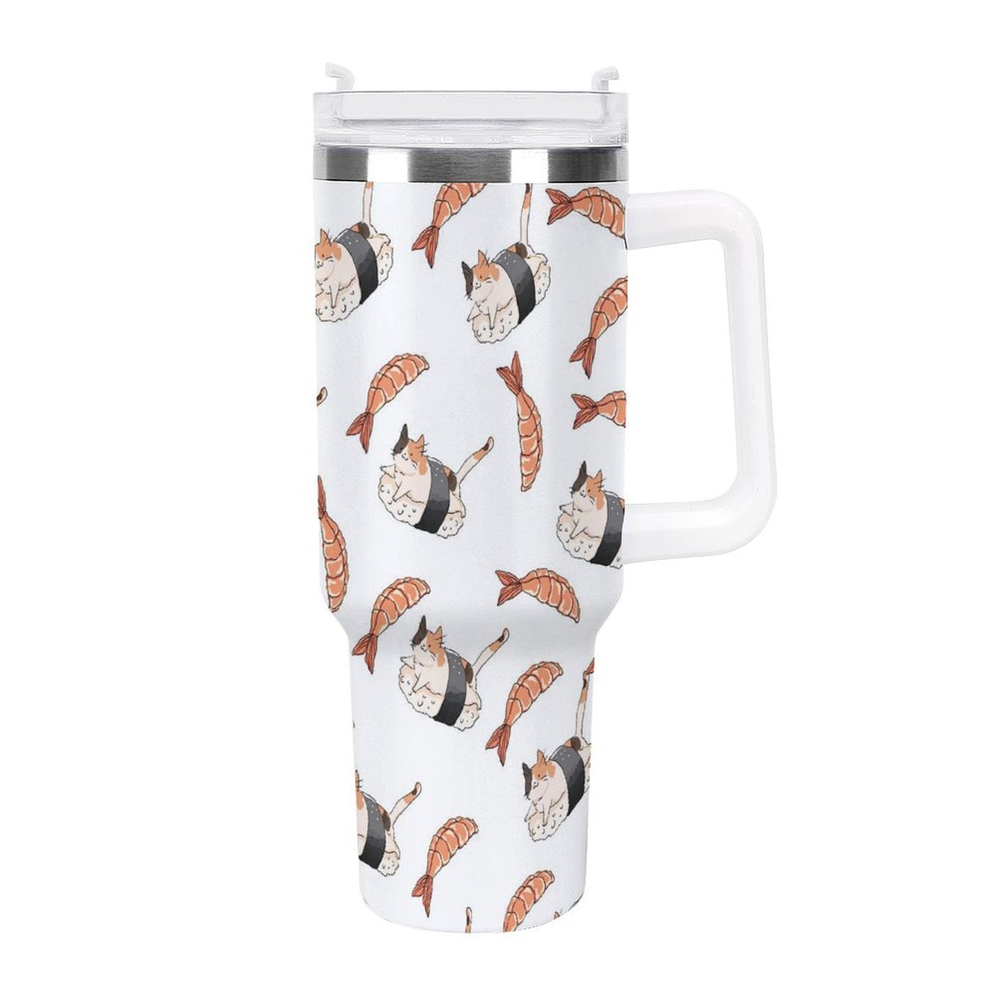 PHDT00266 POD US Local Tumbler 40 oz Large Capacity Car Cup Cat Sushi, Shrimp