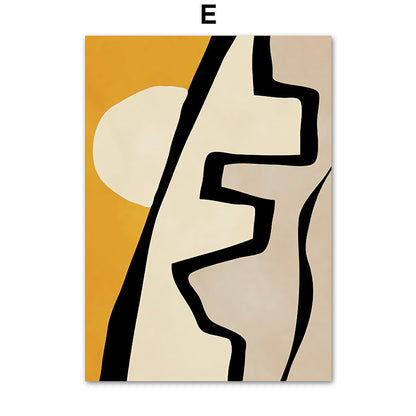 Abstract African Women Flower Leaf Mural Art Canvas Painting