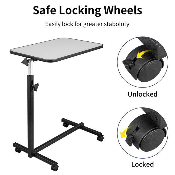 US Local Silver Gray Computer Desk With Brake