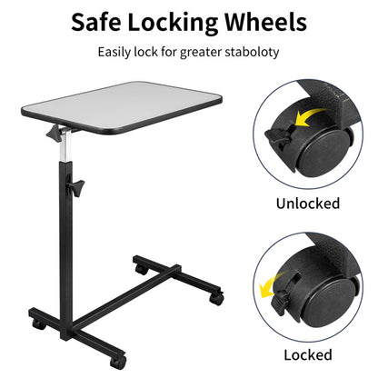 US Local Silver Gray Computer Desk With Brake