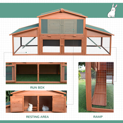 L Outdoor Rabbit Hutch