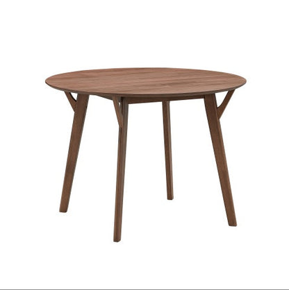 US Local 42.01 Inch Saving Place Table,Wooden Dining Table For 4 Persons,Modern Design Round Kitchen Table For Living Room,Apartment,Restaurant,Black