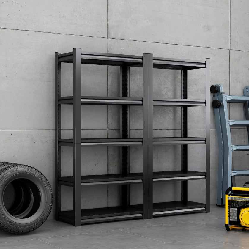 US Local Tier Metal Shelves For Storage Garage Shelving 2000LBS Heavy Duty Storage Shelves Adjustable Garage Shelf Industrial Shelving Unit Storage Utility Rack,Black