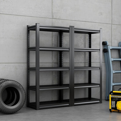 US Local Tier Metal Shelves For Storage Garage Shelving 2000LBS Heavy Duty Storage Shelves Adjustable Garage Shelf Industrial Shelving Unit Storage Utility Rack,Black
