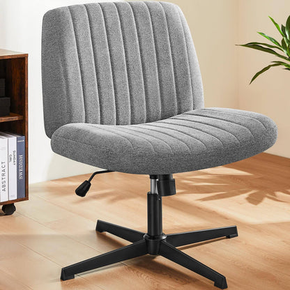 US Local Cross-Legged Chair,No Wheels Armless Swivel Home Office Chair