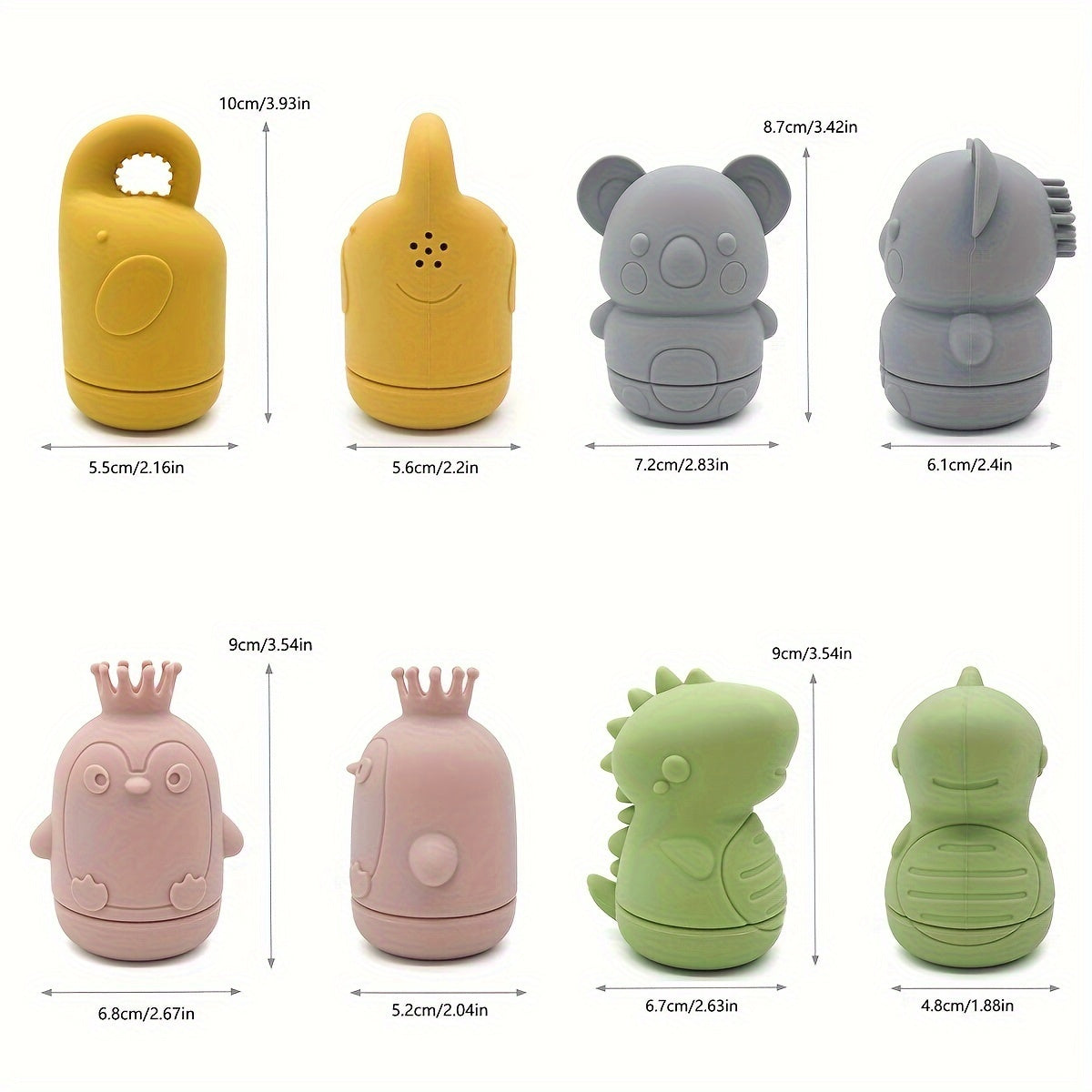 US Local Baby Water Shower Toys Set, Bath Water Toys, Parent-child Interactive Toys, 4 Pieces --ocean Color- Safe Soft Rubber Material, The Bath Does Not Cry, Let The Baby Love The Bath