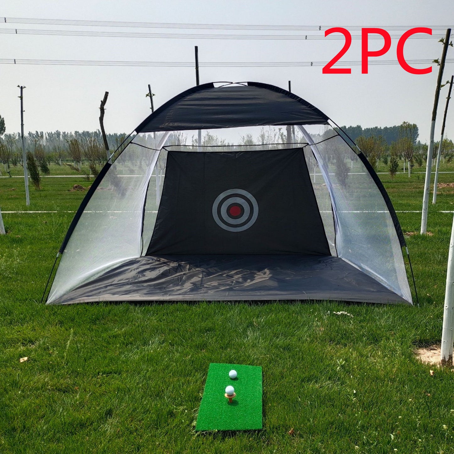 US Local Golf Practice Net Tent Golf Hitting Cage Garden Grassland Practice Tent Golf Training Equipment Mesh Outdoor
