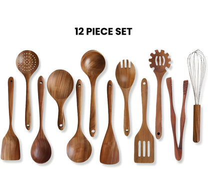 5-Piece Wooden Spatula And Soup Tableware Wooden Kitchenware Set