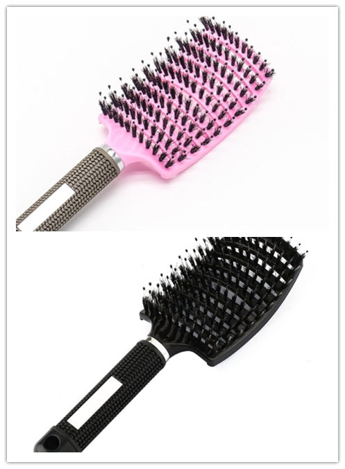 US Local Hairbrush Anti Klit Brushy Haarborstel Women Detangler Hair Brush Bristle Nylon Scalp Massage  Teaser Hair Brush Comb