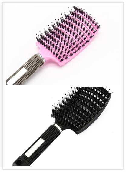 US Local Hairbrush Anti Klit Brushy Haarborstel Women Detangler Hair Brush Bristle Nylon Scalp Massage  Teaser Hair Brush Comb