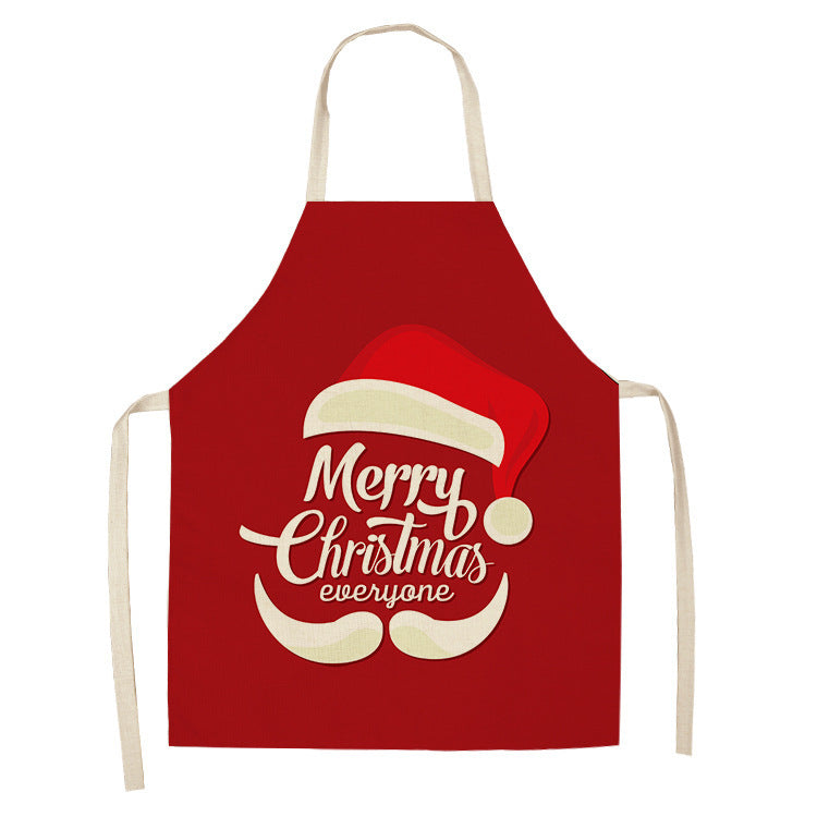 Christmas linen apron