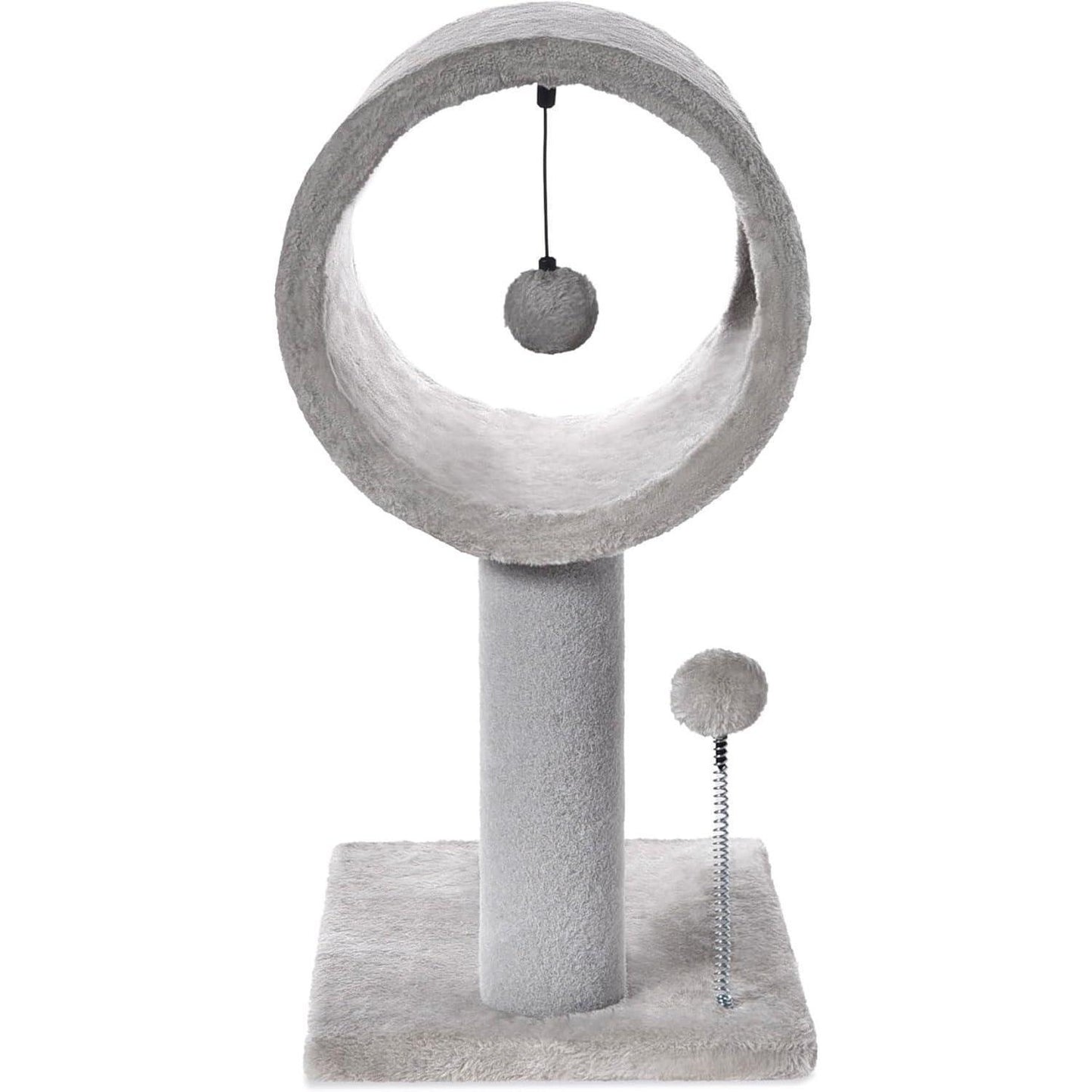 US Local Gray Indoor Cat Tree With Hanging Ball 20.5Cat Tree With Tunnel Bed And Scratching Post Cat Tower