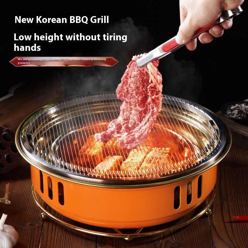 Household Carbon Commercial Round Barbecue Oven