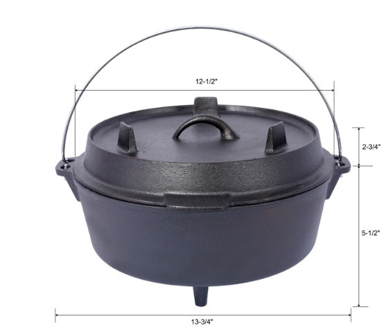 US Local Pre-Seasoned Cast Iron Dutch Oven