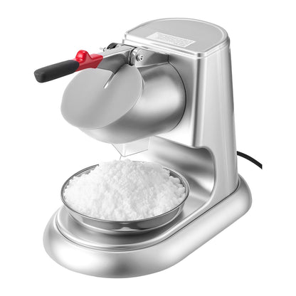 US Local Commercial Ice Crusher 220LBS H Electric Snow Cone Maker Shaved Ice Silver