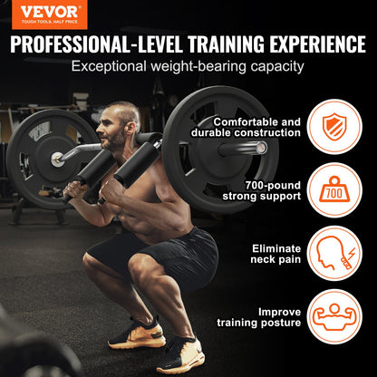 US Local Safety Squat Bar, 700 LBS Fitness Squat Bar, Safety Squat Bar Attachment With Shoulder And Arm Pads, 28mm Diameter Weight Bar, Ideal For Front Squats, Lunges, Rehab, Physical Therapy