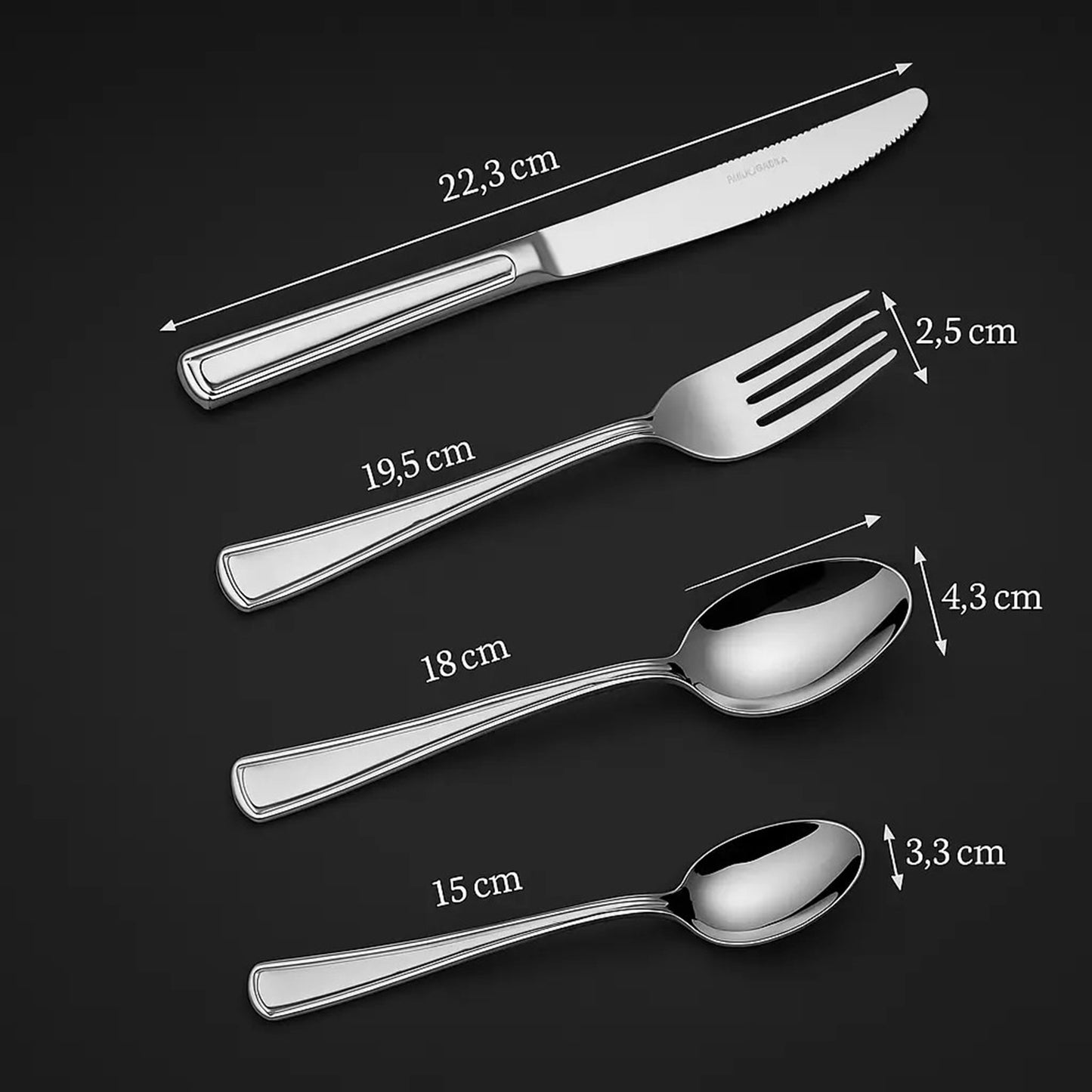 US Local 16-Piece Luxury Premium Silverware Dinnerware Tableware Set For Home - Stainless Steel Flatware Service For 4 With Forks, Knives, Spoons, And Teaspoons - Durable, Elegant, And Rust-Resistant Cutlery F