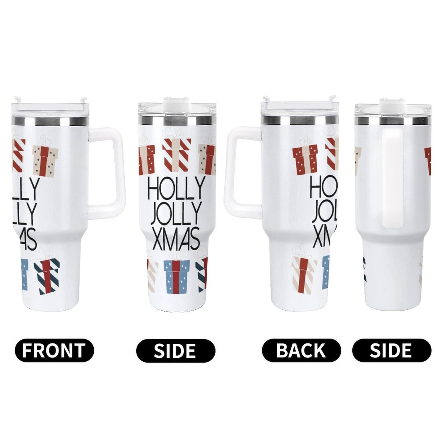 PHDT00208 POD US Local Tumbler 40 oz Large Capacity Car Cup Christmas Pendant, Red