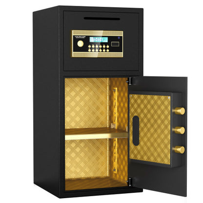 US Local Large Double-door Coin-operated Safe,Digital Security Safe With Fireproof And Waterproof Bag,6.0 Cubic Feet Safe Box With Hidden Code Function For Home,Office And Hotel