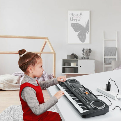 US Local 61 Keys Digital Music Electronic Keyboard Electric Piano Musical Instrument Kids Learning Keyboard With Microphone For Beginners Kids Girls Boys Adults