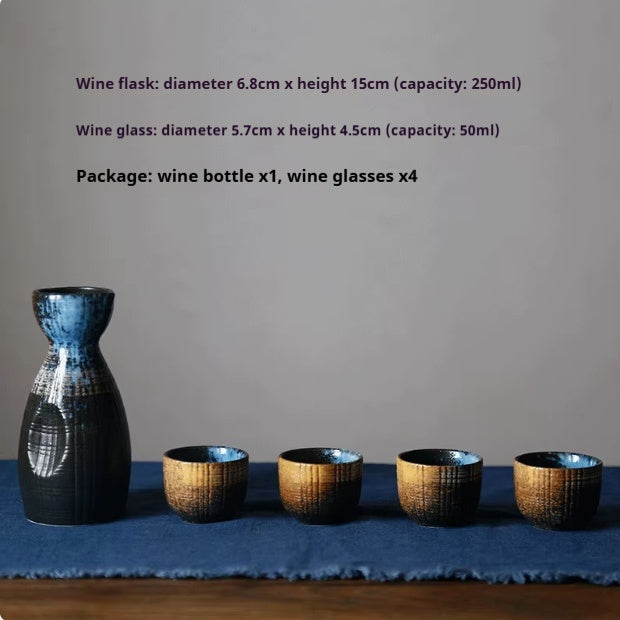 Household Japanese Ceramic Sake Bottle Set