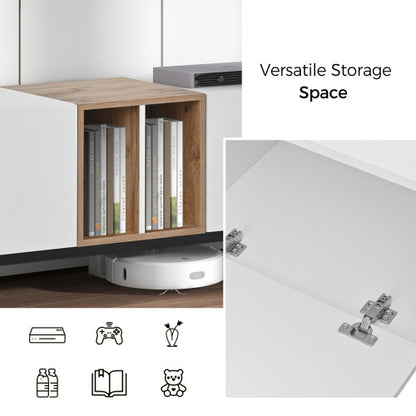 US Local Odern TV Stand Suitable For 80 Inch TV With 3 Doors