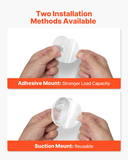 US Local Suction Cup Hooks For Shower No Drill Stainless Steel 2-Pack Towel Hooks