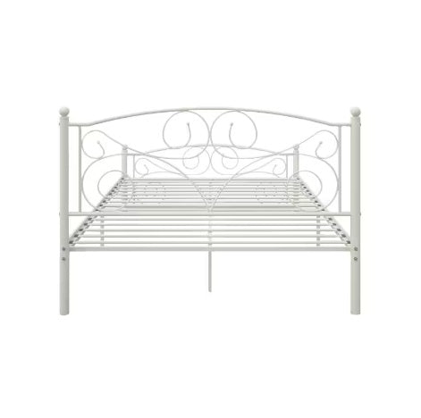 US Local Full Size Unique Flower Sturdy System Metal Bed Frame With Headboard And Footboard
