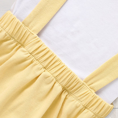 US Local Infant Baby Boy Gentleman Outfit Summer Short Sleeve Crew Neck T Shirt First Birthday Suspender Romper Jumpsuit Set