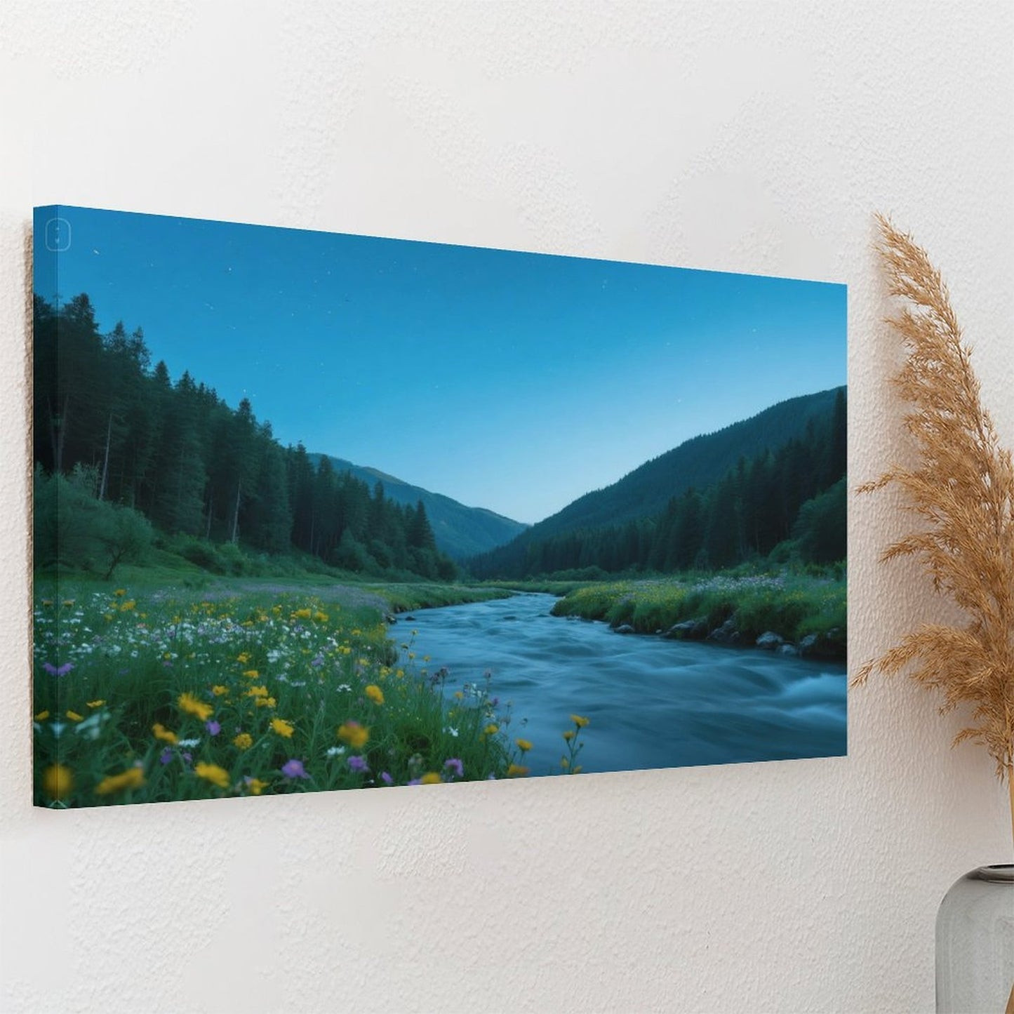 Decorative Interior Frame Painting Mountain-river-starry-summer-4