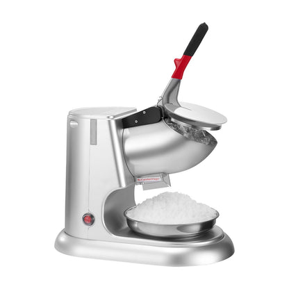 US Local Commercial Ice Crusher 220LBS H Electric Snow Cone Maker Shaved Ice Silver