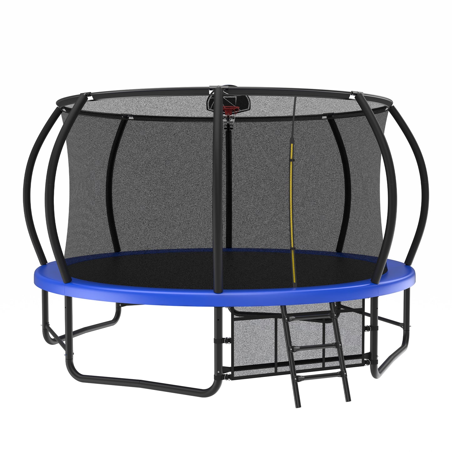 US Local 14 Foot Fenced Trampoline - Leisure Trampoline With Ladder And Rust Proof Coating