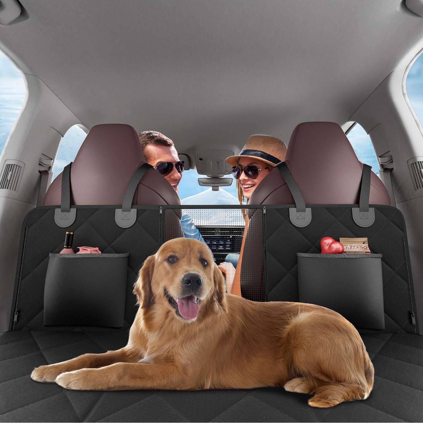 US Local VEVOR 53 X 24.8 In Dog Car Seat Cover For Back Seat Waterproof 600D For Cars