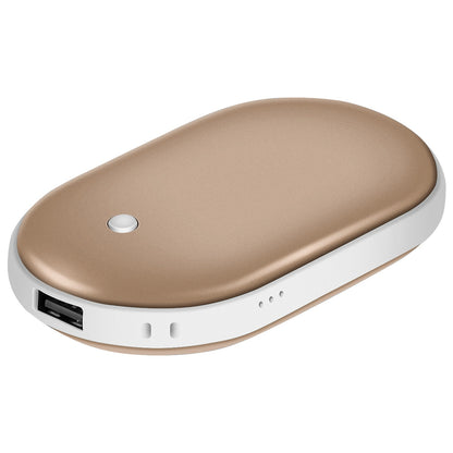 US Local 1Pc Portable Hand Warmer 5000mAh Power Bank Rechargeable Pocket Warmer Double-Sided Heating Handwarmer