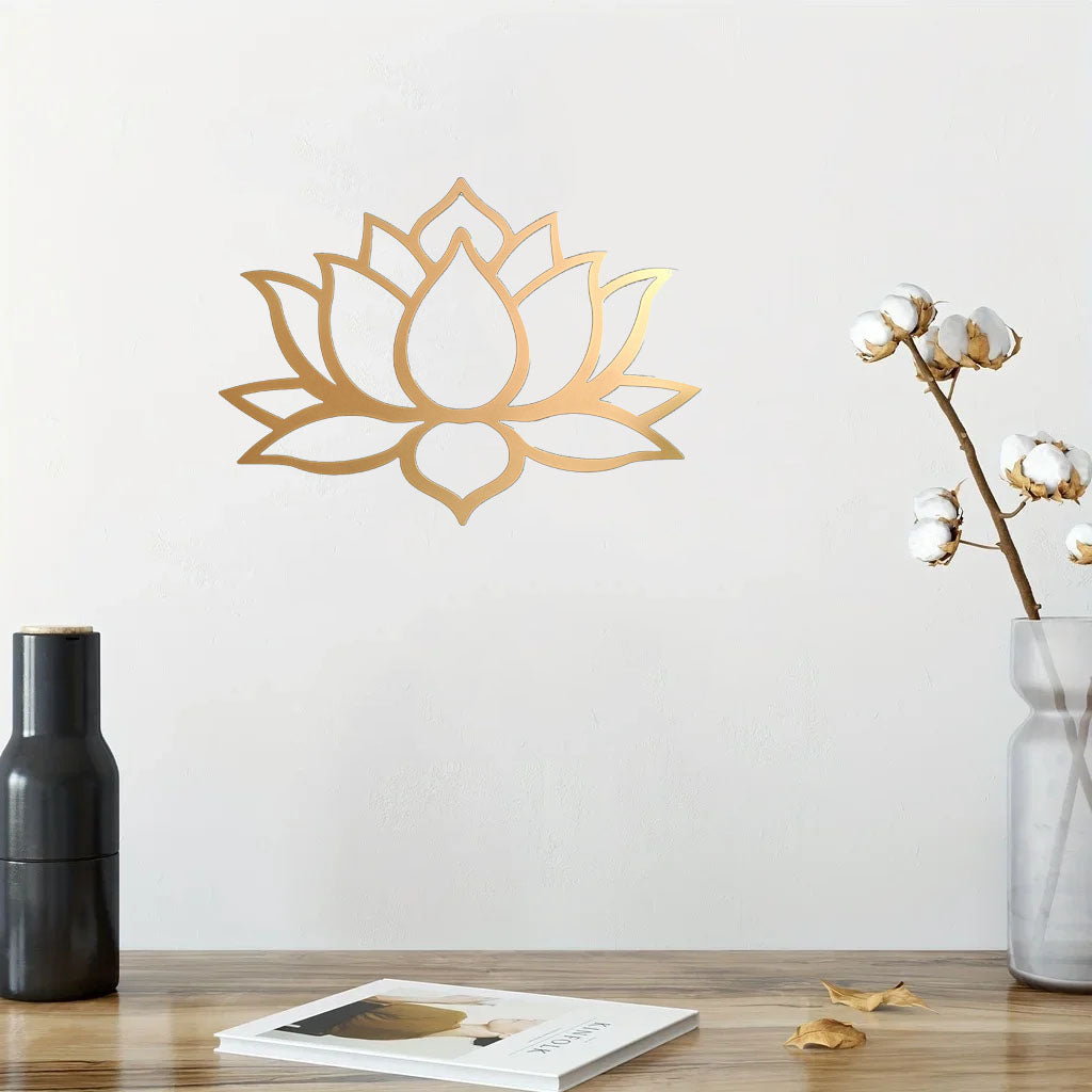 US Local Stunning Large Lotus Metal Wall Art ¨C Modern Living Room Decor & Fabulous Bridal Shower Gift.Wall Sculptures-