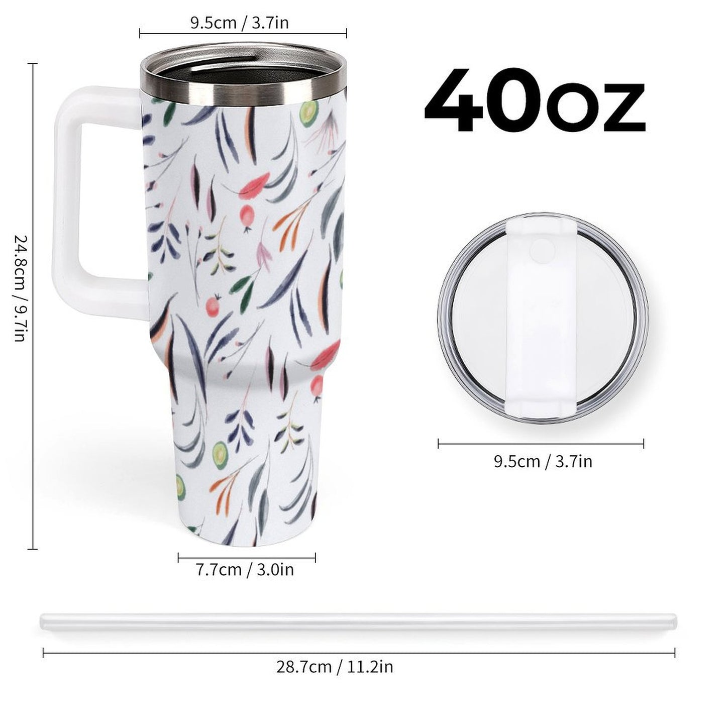 PHDT00470 POD US Local Tumbler 40 oz Large Capacity Car Cup Watercolor