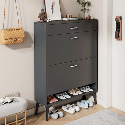 US Local Shoe Cabinet , Shoe Storage Shelves, Grey