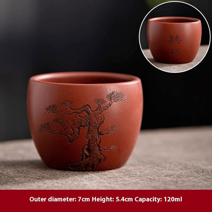 Yixing Purple Sand Pile Painting Personal Cup