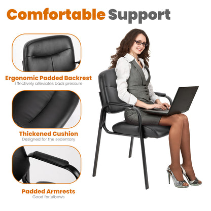 US Local Leather Conference Room Chairs With Padded Arms,eception Chairs,Office Guest Chairs